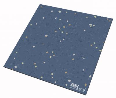 Electrostatic Dissipative Floor Tile Signa ED Black Blue 610 x 610 mm x 2 mm Antistatic ESD Rubber Floor Covering